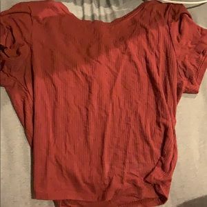 Maroon crop top